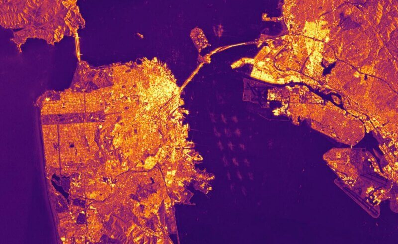 The San Francisco Bay Area seen with synthetic aperture radar from Sentinel-1