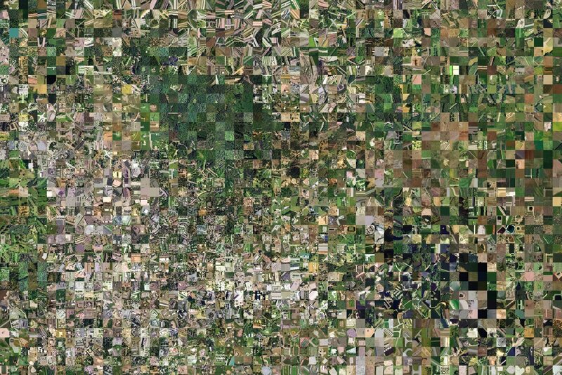 Aerial images of the United States arranged by visual similarity